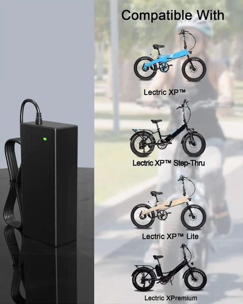 54.6V 2A Electric Bike Charger For 48V Lithium Batteries Plug-And-Play Replacement Compatible With Lectric XP 3.0 2.0 Heybike Mars Mars 2.0 Race Max Sola Ecotric City Beach Evercross H5 H7 Ebikes