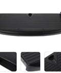 Undermount Keyboard Tray With Ergonomic Tilt And Clip Mount showing top view and texture details, made from tough polypropylene.