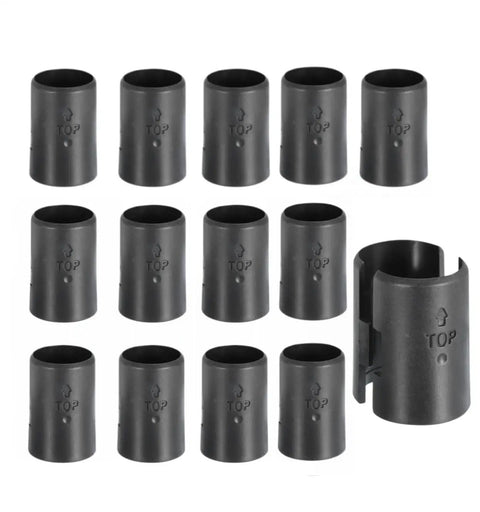 Locking Wire Shelf Clips Set 28 Pieces 14 Pairs Fits 1 Inch Posts 25mm Plastic Shelving Sleeves Replacements For Wire Shelving