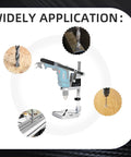 Portable Drill Press Stand For Hand Drills Adjustable Benchtop Clamp With Aluminum Base And Single Hole Precision Drill Station For DIY And Repairs