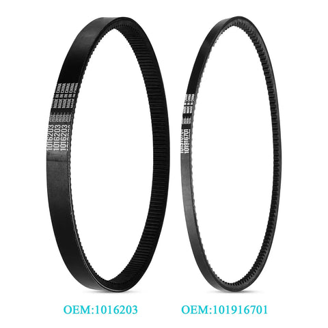 2 Pack Heavy Duty Golf Cart Drive And Starter Belt Kit For DS 1997 And Up And Precedent 2004 And Up With FE290 FE350 Kawasaki OHV Engines