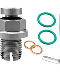 Fix Stripped Oil Pan Thread Fast With This M14 x 1.5 Self Tapping Stainless Steel Repair Kit Including Sealing O Rings Copper Washers And Hex Wrench, kit parts
