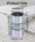 10 Pack Steel Compression Rigid Couplings Built Tough Heavy Duty One Half Inch Zinc Plated Threadless Conduit Fittings With Spring Coil For Connecting Rigid Tubes To Tubes Metal Electrical Conduit Connectors, size marked