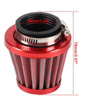 38mm air filter beefed up for 50cc to 212cc engines and VM22 PZ22 PZ26 PZ27 PD18J NC50 carburetor, red with metal clamp
