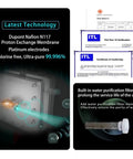 3 In 1 Hydrogen Inhalation And Water Generator With Ultra Pure Hydrogen 99.996 Percent components and certifications