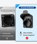 EV Charger Holder for SAE J1772 Cords, Wall Mount Cable Organizer for Portable Electric Vehicle Chargers, showing premium PA material and design.