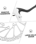 Heavy Duty Mountain Bike Hydraulic Disc Brake Set With Slick Pad Compatibility And Killer Heat Management For Bulletproof Stopping Power On Gnarly Race And Trail Rip Runs, featuring sensitive handbrake and large hollow design.