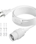 Trusted Plug And Play Pendant Cord For Hanging Paper Lanterns And Instant Room Glow Ups featuring a clean white sleeve and toggle switch.