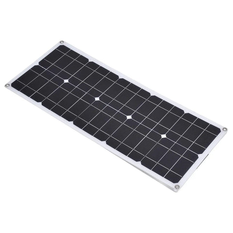 50W Flexible Monocrystalline Solar Panel with Dual USB Outputs for Camping Hiking Travel and Emergency Power Supply