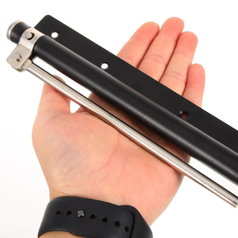 Automatic Silent Door Closer For Gates And Doors, Built-To-Last Stainless Steel, Anti-Rust Build shown in hand for size
