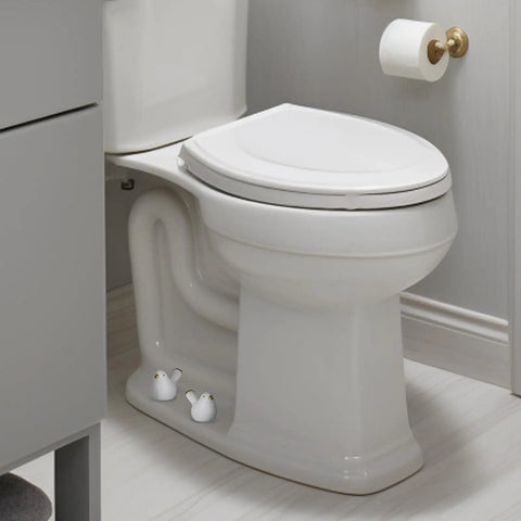 Two Packs Bird Shaped Toilet Bolt Covers Ceramic Screw Caps For Toilet Bolts Easy Install Cute Bathroom Decor White Replacement Parts For Bottom Of Toilets