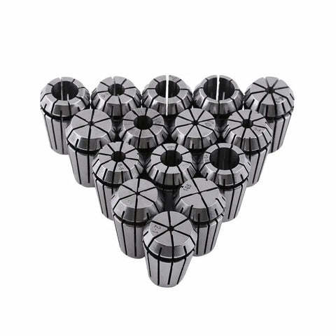 15 Piece Spring Collet Set For CNC Milling Lathe Workholding Er20 Size shown in triangular formation