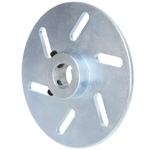 Heavy Duty 6 Inch Mechanical Brake Disc Rotor One Inch Bore Quarter Inch Keyway for Manco ASW Buggies, steel disc view