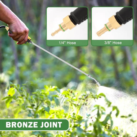 28 Inch Sprayer Wand With Universal Hose Fittings Brass Barbs For One Quarter Inch And Three Eighths Inch Hoses spraying garden