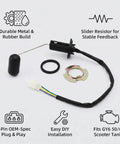 Float Type Gas Tank Level Sensor Kit For GY6 50cc Scooters Mopeds ATVs Go Karts 139QMA 139QMB TaoTao Jonway Replacement Parts With Durable Float Assembly And Corrosion Resistant Metal Rod For Accurate Fuel Readout, 3-pin plug