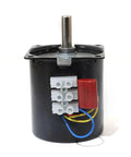 Top Shelf 28W 10RPM Synchronous Motor 110V AC Permanent Magnet Geared Reducer with 8MM eccentric shaft visible from the front.