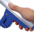 Close-up of blue handheld control for Super Smooth Electric Lifting Bed Backrest With Foldable Armrests And Power Adjustable Wedge Mattress.