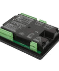 Electronic Generator Controller Module With LCD Display AMF Function Auto Transfer Switch Eight Language Support Load Test Key No Fuss Backlit Display For Smooth Utility To Generator Power Transfer black plastic with green terminals