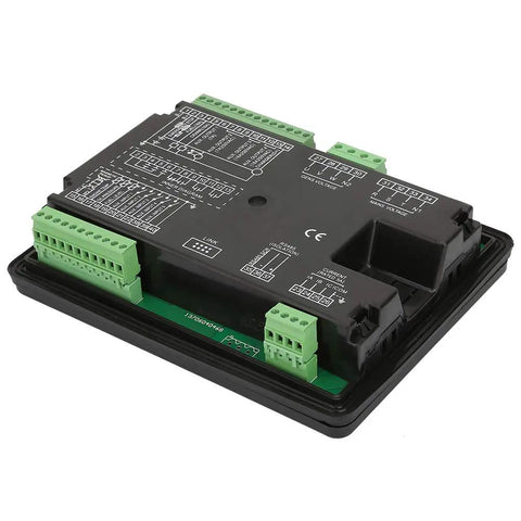 Electronic Generator Controller Module With LCD Display AMF Function Auto Transfer Switch Eight Language Support Load Test Key No Fuss Backlit Display For Smooth Utility To Generator Power Transfer black plastic with green terminals