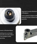 Lathe Burnishing Tool For A Slick Mirror Finish Turn Instead Of Grind Adjustable Tool Holder with corrosion resistance feature