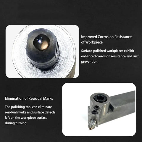 Lathe Burnishing Tool For A Slick Mirror Finish Turn Instead Of Grind Adjustable Tool Holder with corrosion resistance feature