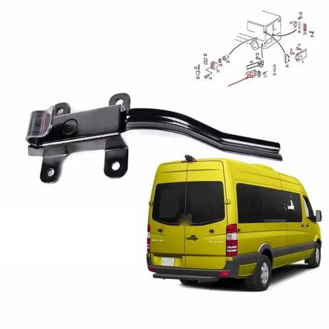 Beefy Rear Door Hinge Set With Check Strap For Sprinter Vans 1995 Through 2006 Heavy Duty Metal And ABS Construction detail