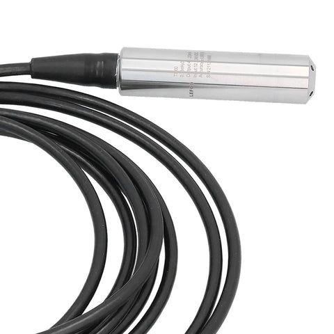 Liquid Level Transmitter Water Sensor With 4 To 20 mA Output 12 To 36 V DC Power Supply T3000 Accurate Depth Measurement 0 To 3 Meters For Chemical Industry Power Plants And Water Supply Systems, stainless steel probe with black cable