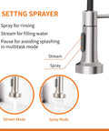 Heavy Duty Kitchen Faucet With Pull Down Sprayer Built To Last Single Handle 1 Hole Or 3 Hole Mount Brushed Nickel Finish Sprayer Modes