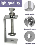 Heavy Duty C Clamps And Mini Tiger U Clamps Featuring Rust Resistant Galvanized Steel, Rock Solid I Beam Frame, Snug Jaw Grip For Woodworking Welding And Metal Shop Tasks 6 Pc 1 3/16 Inch Set showing a sturdy clamp with detachable screws and threaded hole.