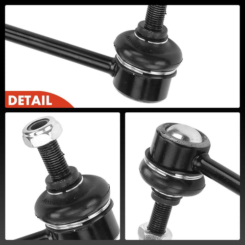 Close-up of heavy-duty construction on Two Front Sway Bar End Links Stabilizer Links for Mini Cooper 2002 Through 2015 1.6L L4