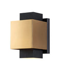 Gold And Black LED Outdoor Wall Light Fixture For Porch, Patio, Garage And Hallways, Waterproof Exterior Sconce