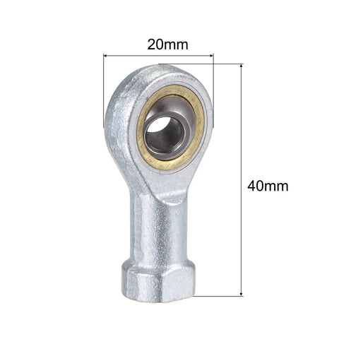 2 Pack Spherical Rod End Bearing With 6mm Bore And M6x1.0 Left Hand Female Thread Connector, 20mm x 40mm