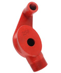 Heavy Duty Horett Cast Iron Conduit Bender For Galvanized Electrical Pipe And Pvc Tube showing red cast iron design with two openings.