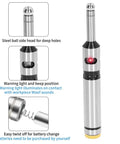 Photoelectric Edge Finder For Milling Machines, Stainless Steel Non Magnetic Centering Rod Detector, Pro Grade, lit warning light