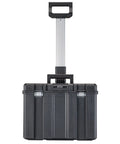 Front view of Rolling Tool Box With Wheels And Telescopic Handle Large Deep Stackable TSTAK Carrier For Home Shop Or Jobsite