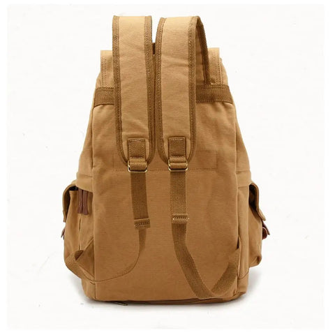 Back view of Canvas DSLR Camera Bag Backpack For Travel And Outdoors, High Capacity Photo Gear Carrier, nylon, abrasion resistant