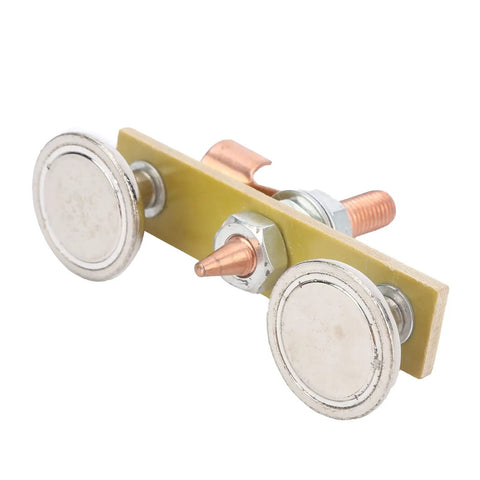 Heavy Duty Welding Magnet Ground Clamp With 4mm Insulation Board For Spotter Tool And Welding Machine Connectivity To Ensure Safe Double Ground Connector with metallic connectors.