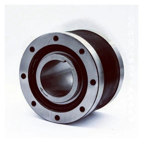 Heavy Duty One Way Overrunning Clutch With Wedge Type Backstop Hub For Textile And Industrial Machinery, steel and rubber construction.