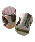 M6 Cross Dowel Barrel Nuts 20 Pieces For Beds Chairs And Furniture Assembly Heavy Duty Carbon Steel With Zinc Plating