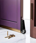 Bulletproof Anti Sag Gate Wheel For Wooden Barn Doors And Outdoor Fences. Heavy-duty steel wheel shown mounted on a barn door.