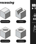 Carbide chamfer end mill, 60° V-groove, 1/4" shank, 4-flute, ZrN coated milling cutter for alloy and hardened steels