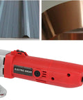 Piudoiliy 500W Electric Metal Shear Power Tool for Steel And Aluminum Sheet Cutting Max 2.5Mm Thickness, red shear with copper sheets.