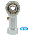 Heavy Duty Female Rod End Bearing With 1/4 Inch Bore And 1/4-28 Right Hand Thread, Industrial Alloy Steel, Corrosion Resistant, 4 Pack Built Tough For Real World Machines And Projects front view