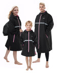 Mens Waterproof Swim Parka With Hooded Poncho For Beach Or Pool, Oversized Changing Coat, Windproof And Splash Proof, Size L