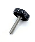Heavy Duty Stainless Steel Thumb Screw Bolts With Slick Black Plastic Clamping Knobs, Ergonomic Grip For Zero Sweat Quick Adjustments, Corrosion Resistant 5/16 Inch Fasteners, 4 Pack Assortment black knob with stainless screw