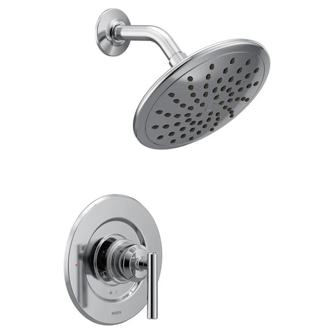 Gibson Chrome Posi Temp Shower Trim With 8 Inch Rain Shower Head Valve Required M Pact Compatible Modern Pressure Balancing Fixture For Any Shower With Easy Install Kit