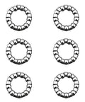 Six Piece Crank Bearing Set For Bicycle Cranks One Quarter Inch Ball Size Nine Balls Durable Replacement For Bike Crank Repairs