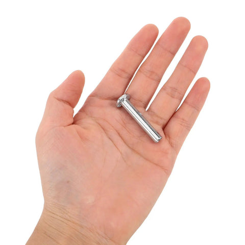 Inline Skate Axle Replacement Screws 6mm And 6.3mm Silver Alloy Bolts Provide Smooth Bearing Support For Lightweight Quad Roller Skates To Boost Handling Keep Your Rig Locked Down For Sick Rides And Cruising Without Loose Bolts Or Rust Issues, silver axle screw in hand