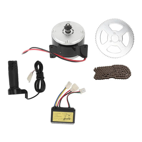 Components of 12V 250W Electric Bicycle Motor Kit 2750RPM High Speed Gear Motor With Controller For Motorcycle Conversion