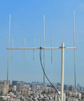 Beast Dual Band VHF UHF Yagi Antenna for Ham Radio 144 MHz and 430 MHz, aluminum outdoor installation on rooftop